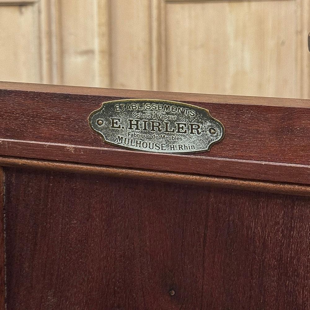 Antique French Louis XVI Walnut Desk by Hirler of Alsace For Sale 14