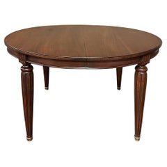 Antike Französisch Louis XVI Nussbaum Oval Esstisch