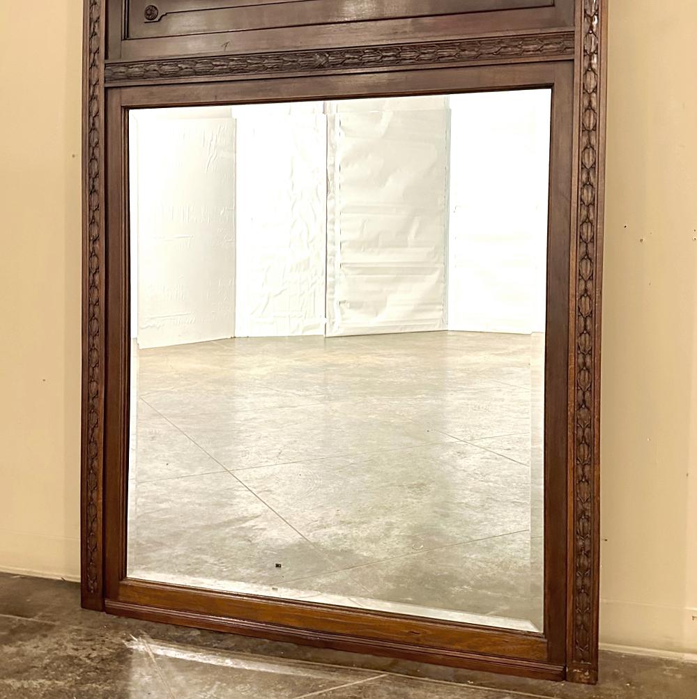 Antique Trumeau français Louis XVI en noyer ~ Mirror en vente 6