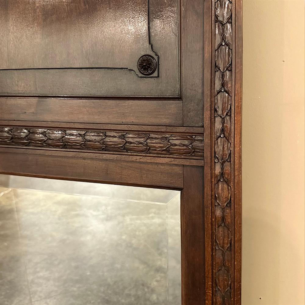 Antique Trumeau français Louis XVI en noyer ~ Mirror en vente 8