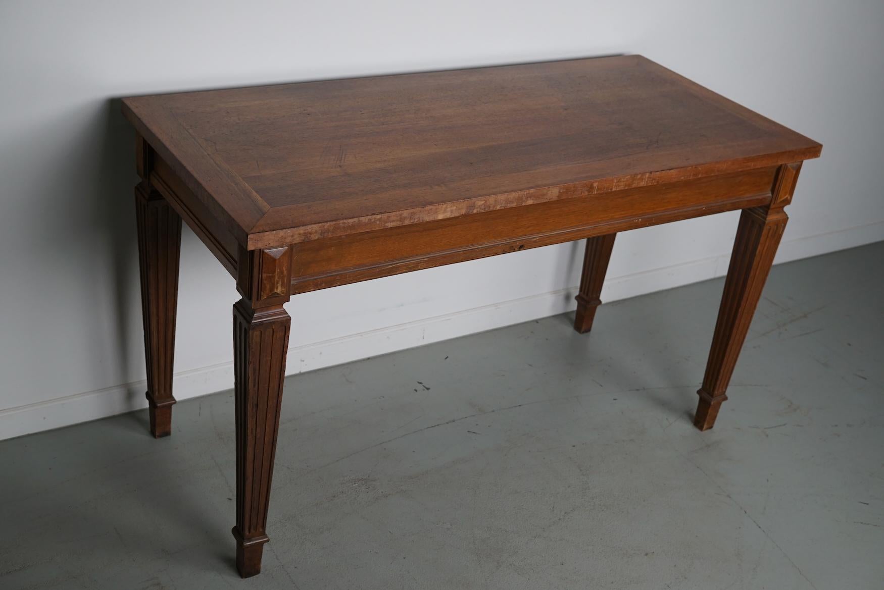 Antique French Louis XVI Walnut Writing Desk / Side Table 1920's For Sale 6
