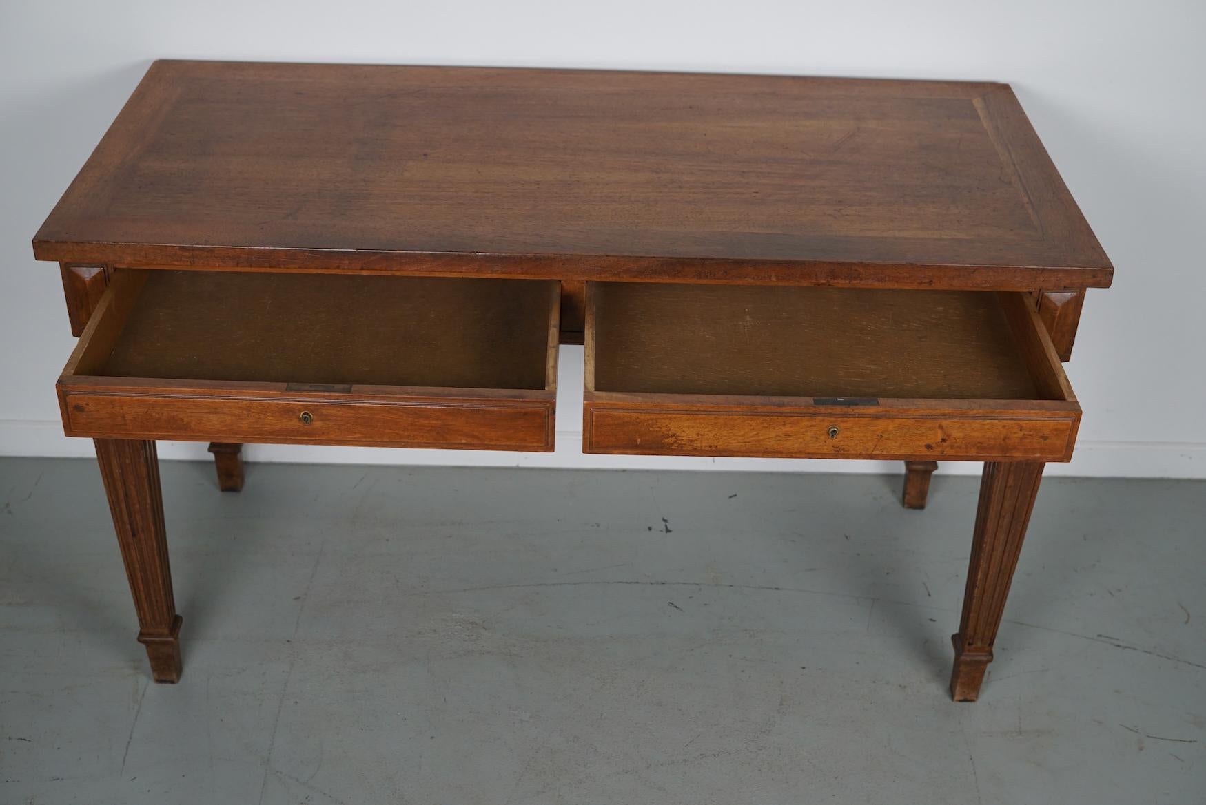 Antique French Louis XVI Walnut Writing Desk / Side Table 1920's For Sale 11