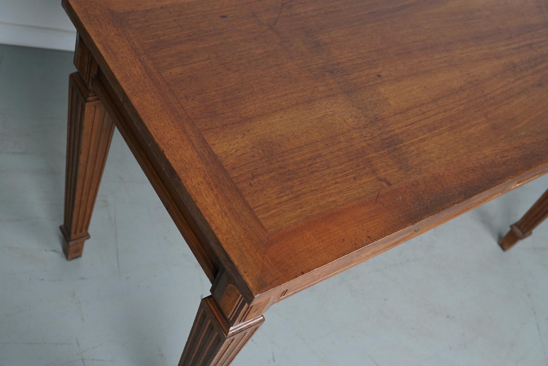 Antique French Louis XVI Walnut Writing Desk / Side Table 1920's For Sale 2
