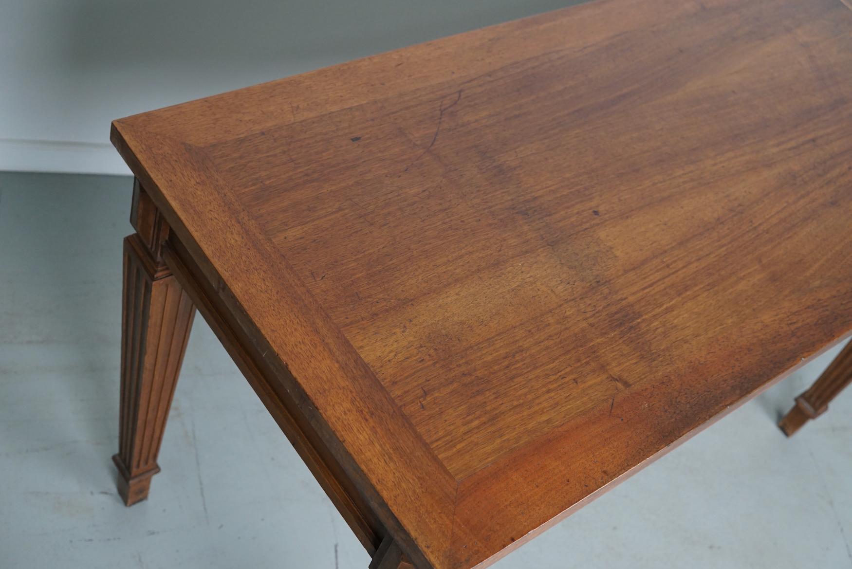 Antique French Louis XVI Walnut Writing Desk / Side Table 1920's For Sale 3