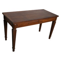Ancien bureau / table d'appoint en noyer Louis XVI 1920