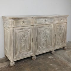 Antique French Louis XVI Whitewashed Buffet