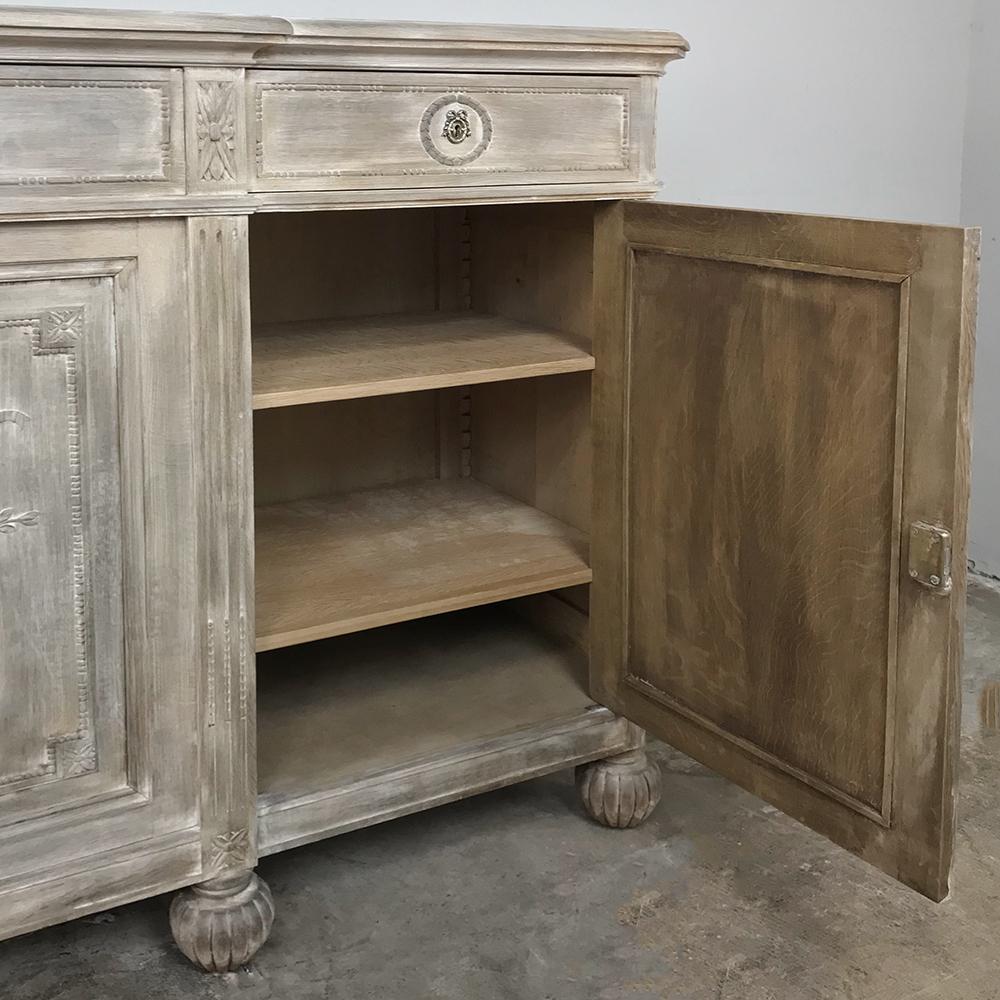 20th Century Antique French Louis XVI Whitewashed Buffet