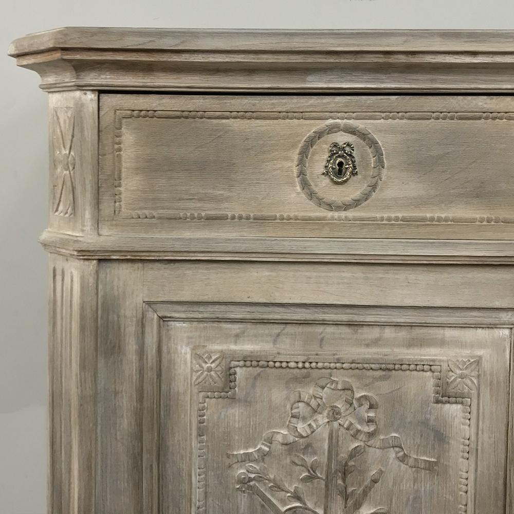 Antique French Louis XVI Whitewashed Buffet 1