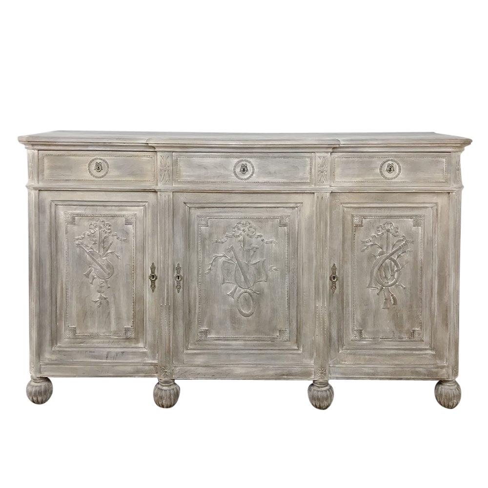 Antique French Louis XVI Whitewashed Buffet