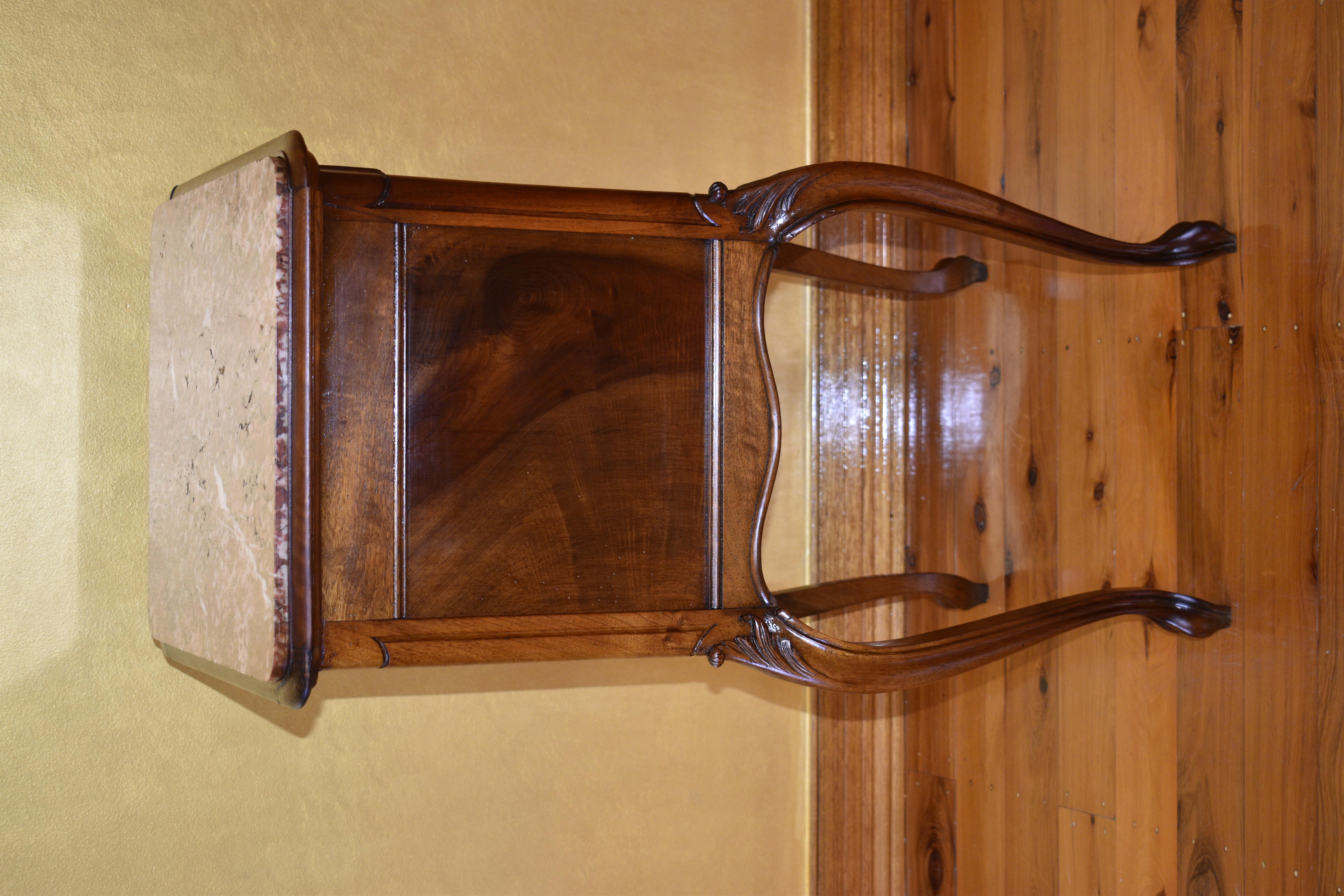 Antique French Louise XV Marble Topped Side Table For Sale 5