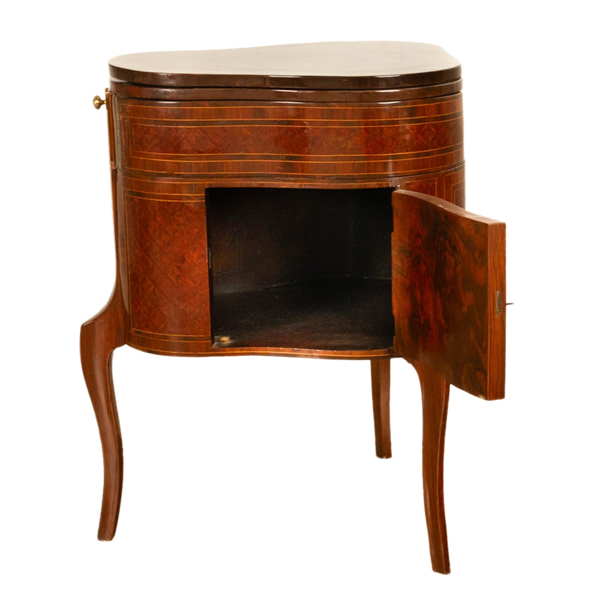 Antique French LouisXV Mechanical Tulipwood Dressing Table de Toilette Desk 1800 For Sale 1
