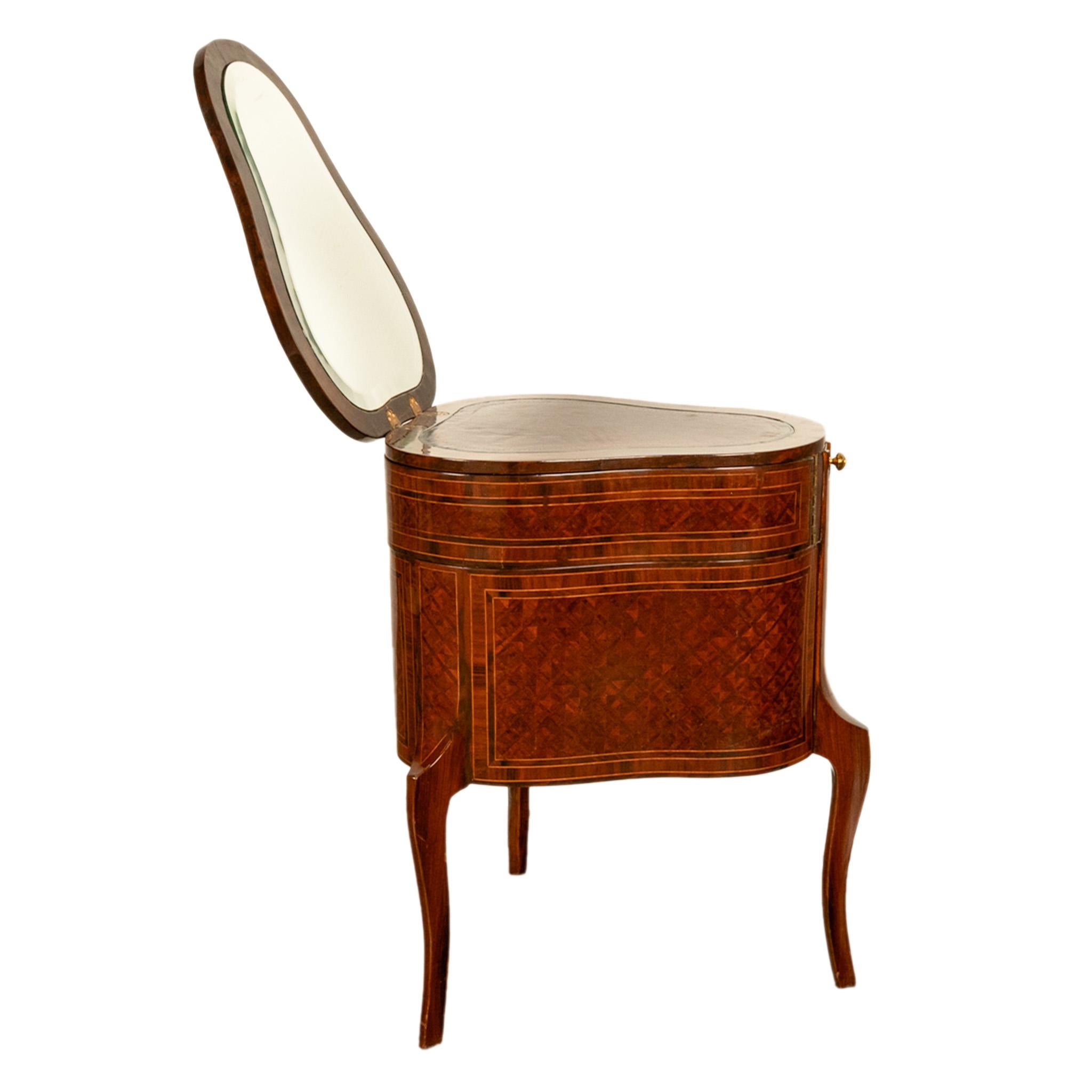 Antique French LouisXV Mechanical Tulipwood Dressing Table de Toilette Desk 1800 For Sale 8