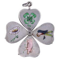 Antique French Lucky Charm Pendant of Coin Silver