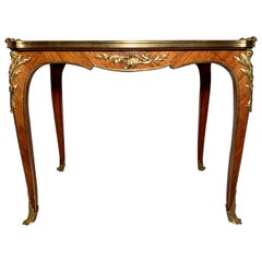 Antique French Mahogany and Kingwood "Tray Table" Ormolu Mounts, circa 1890