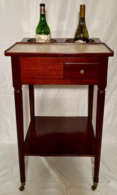 Antique French Mahogany and Marble Rafraîchissoir or Wine Table, Circa 1900's.