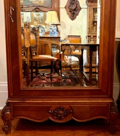 Antique French Mahogany Armoire from Old New Orleans Home, Circa 1860's-1880's