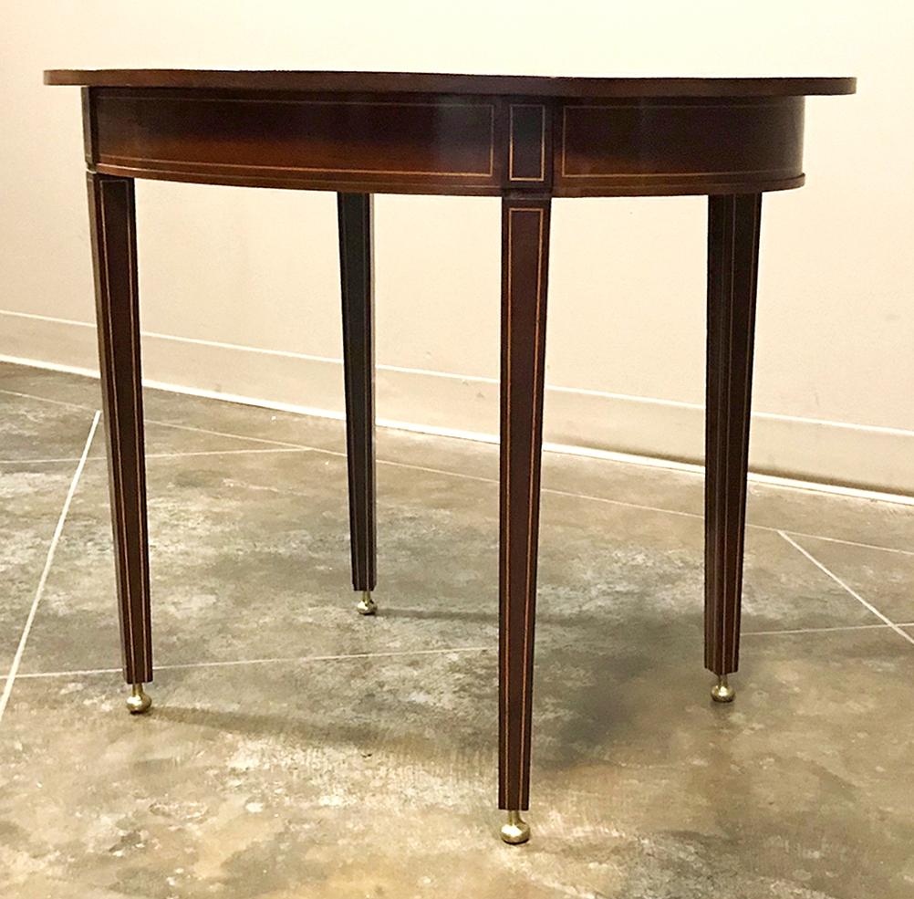 Antique French Mahogany Directoire Inlaid End Table 1