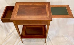 Antique French Mahogany "Directoire" Lamp Table, Circa 1870-1890