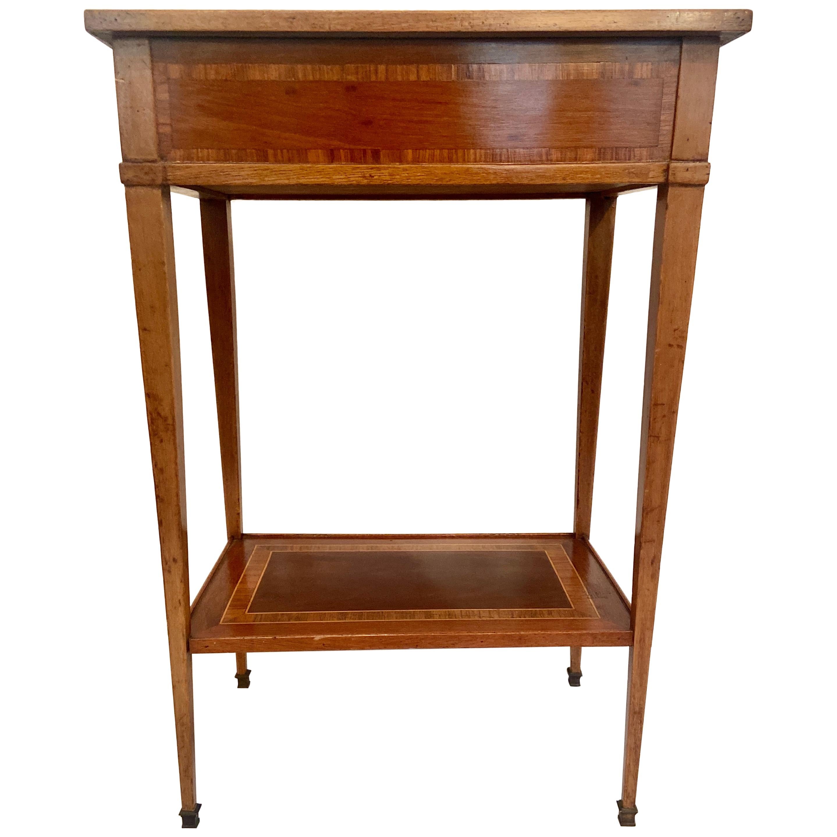 Antique French Mahogany "Directoire" Lamp Table, Circa 1870-1890 For Sale