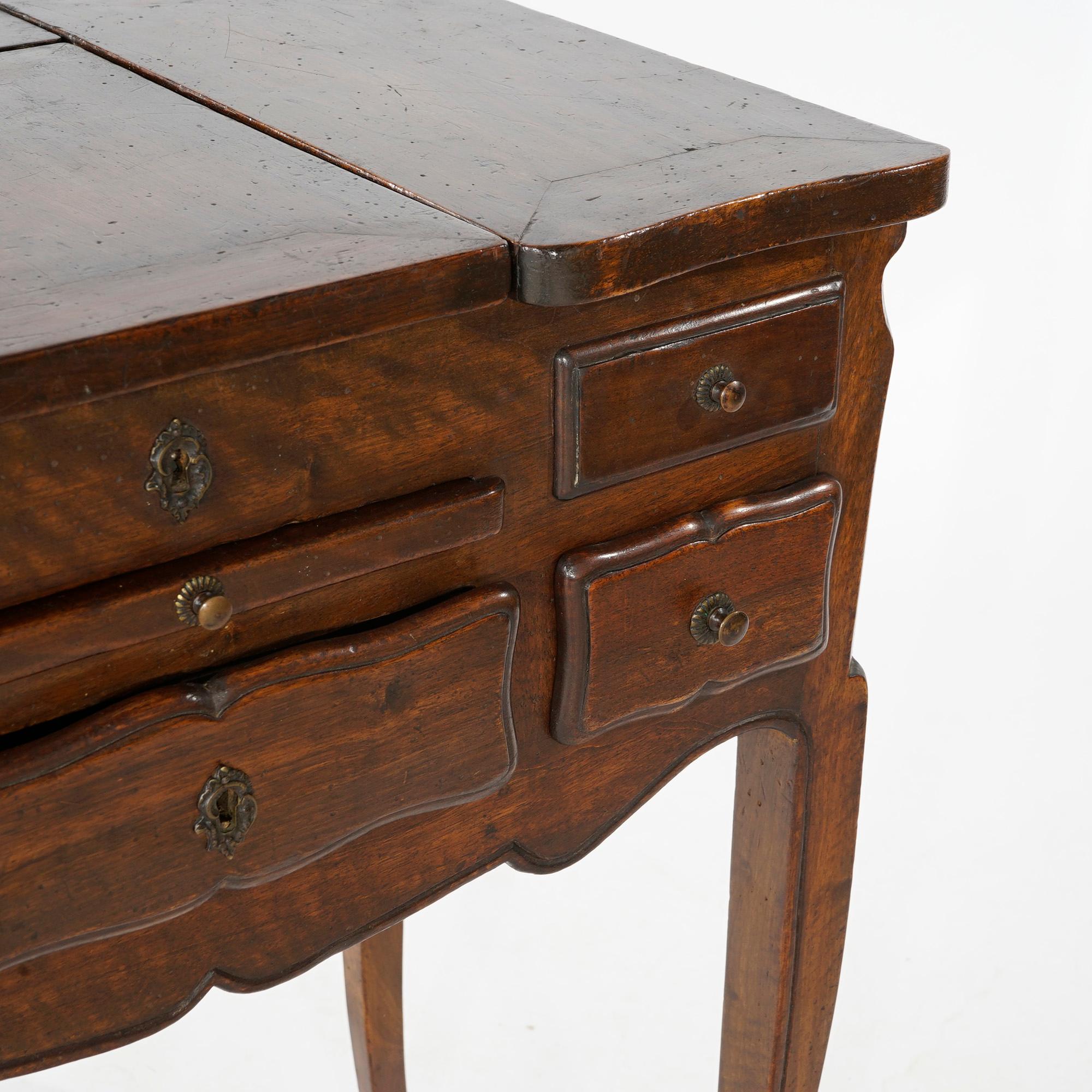 Antique French Mahogany Dressing Table with Mirror 19th C at 1stDibs