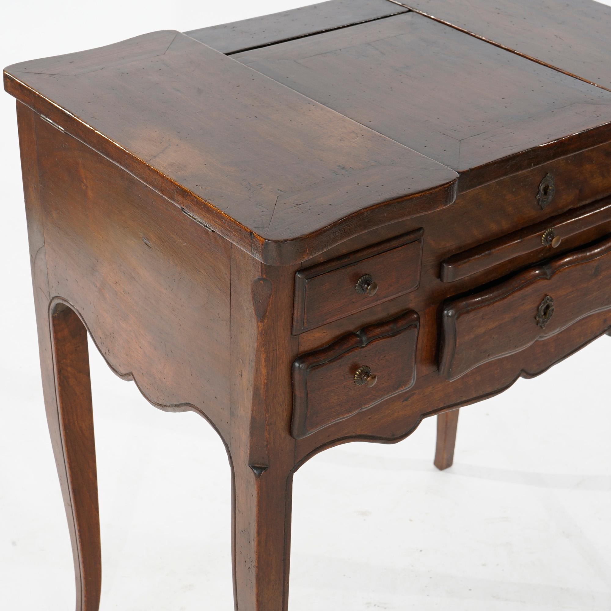 Antique French Mahogany Dressing Table with Mirror 19th C at 1stDibs