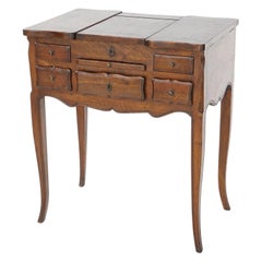 Antique French Mahogany Dressing Table with Mirror 19th C