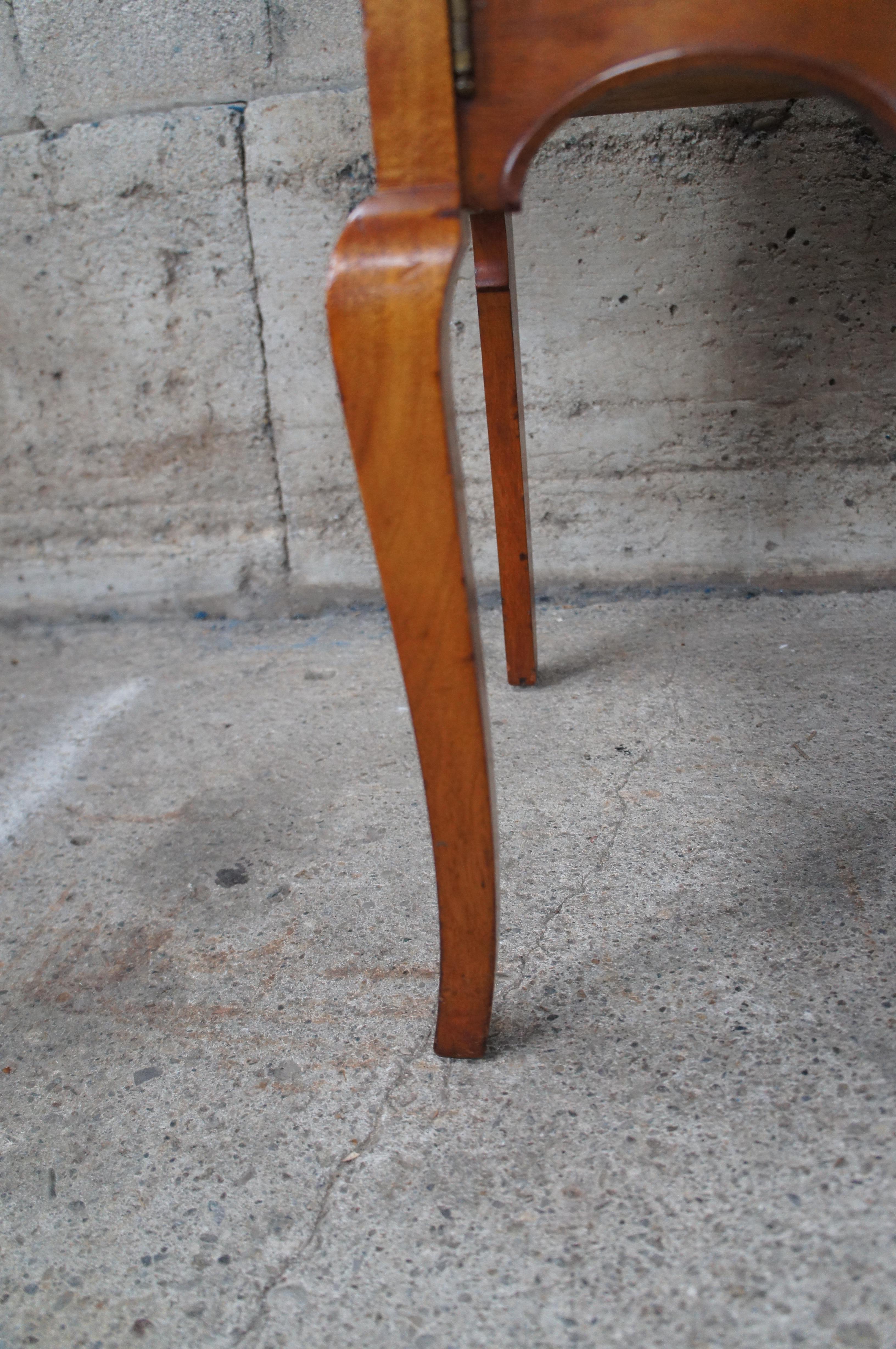 Antique French Mahogany Drop Front Brass Gallery Secretary Writing Desk 40