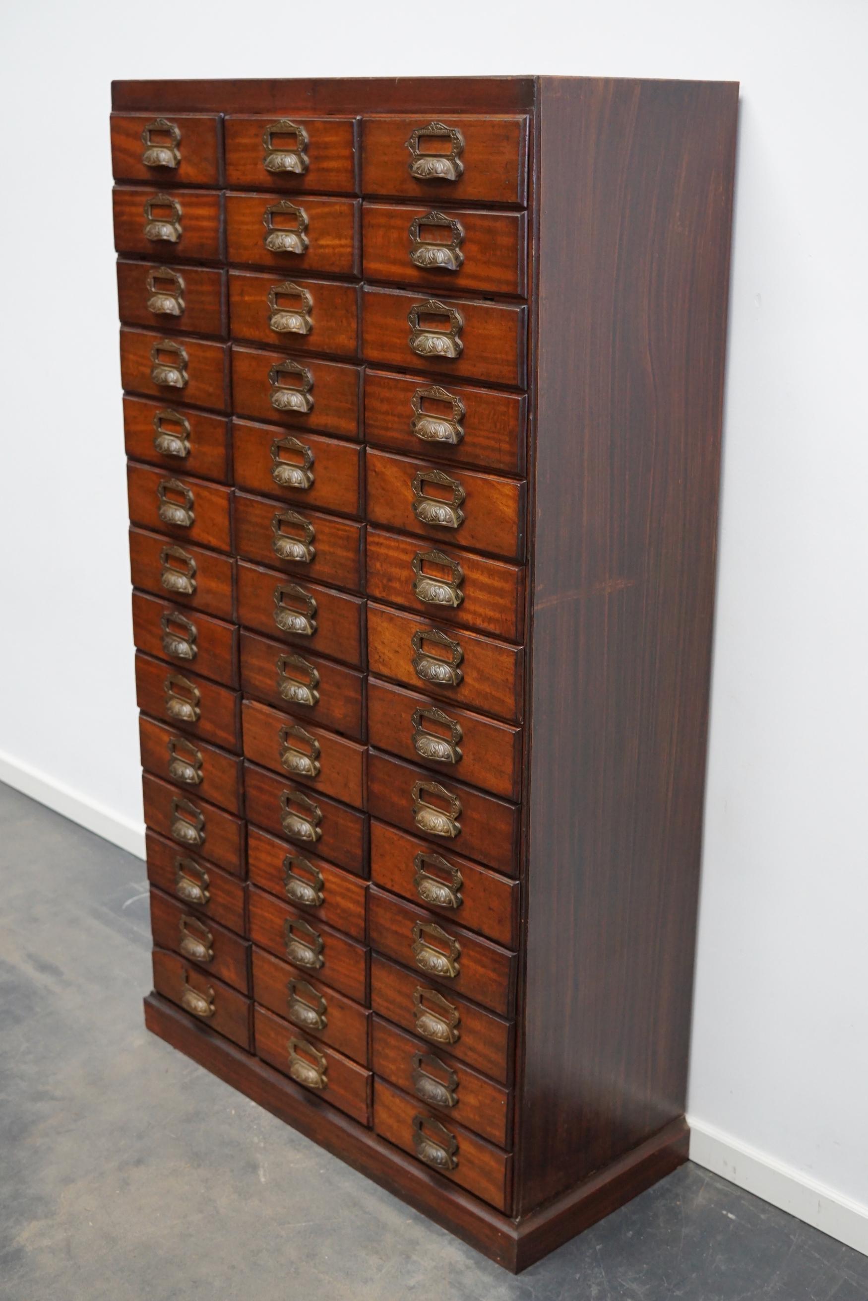 Antique French Mahogany Filing / Apothecary Cabinet by Chouanard, Ca 1900 For Sale 5