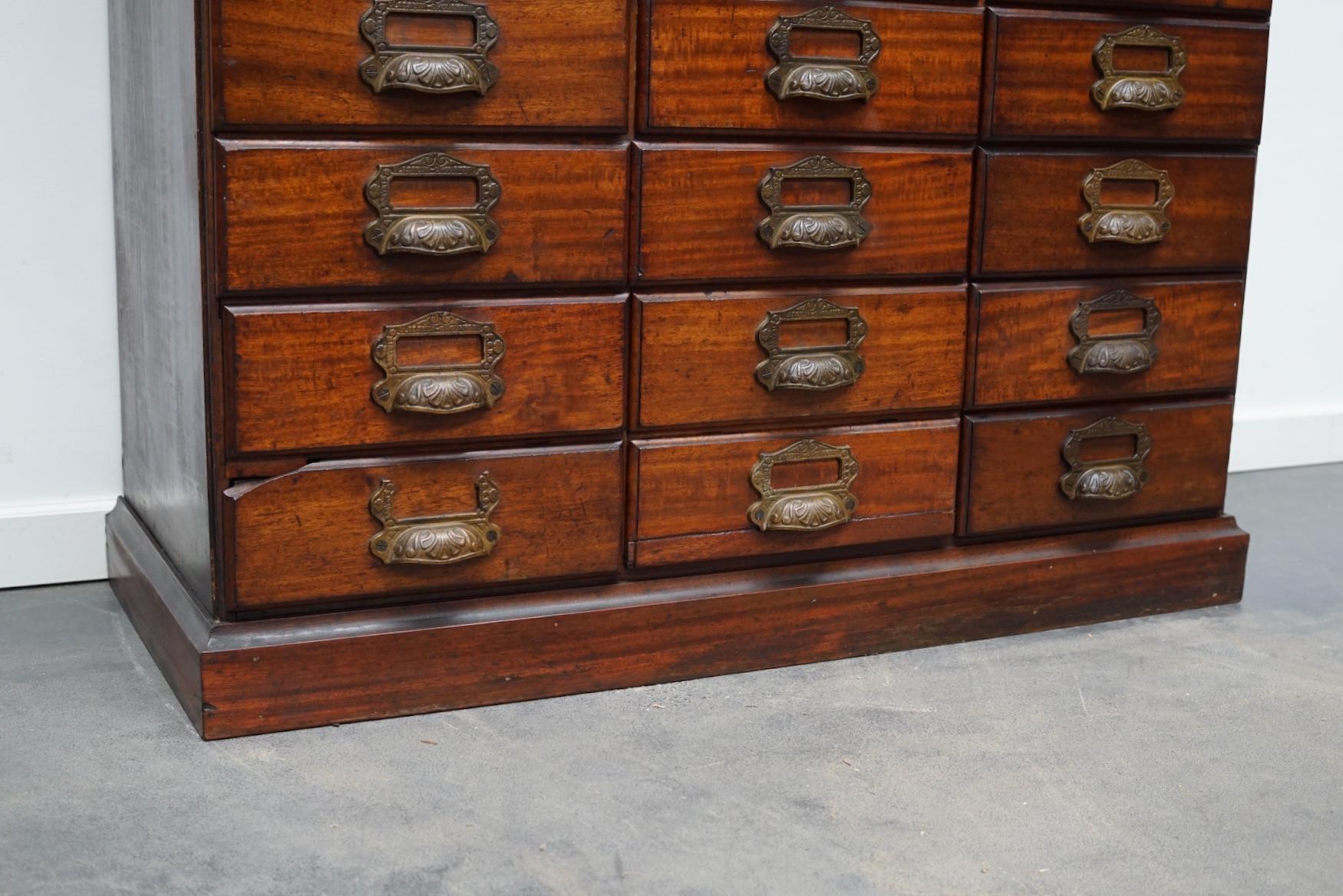 Antique French Mahogany Filing / Apothecary Cabinet by Chouanard, Ca ...