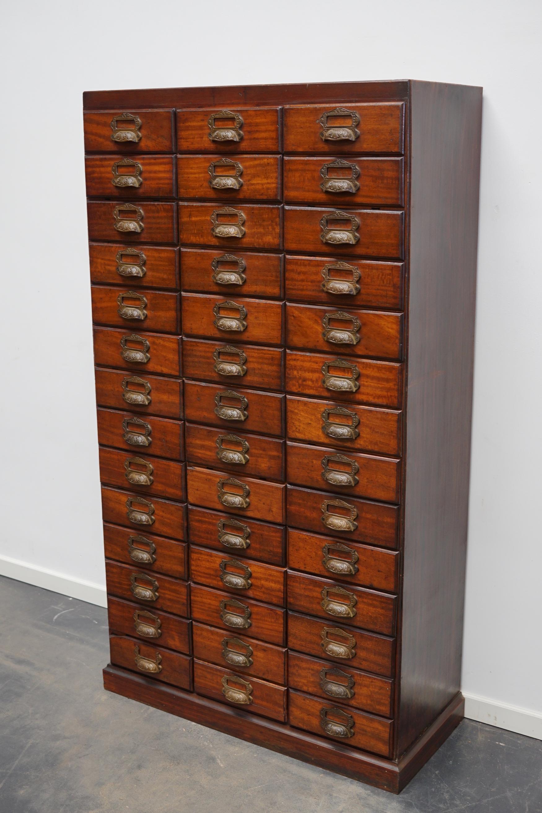 Antique French Mahogany Filing / Apothecary Cabinet by Chouanard, Ca 1900 For Sale 15