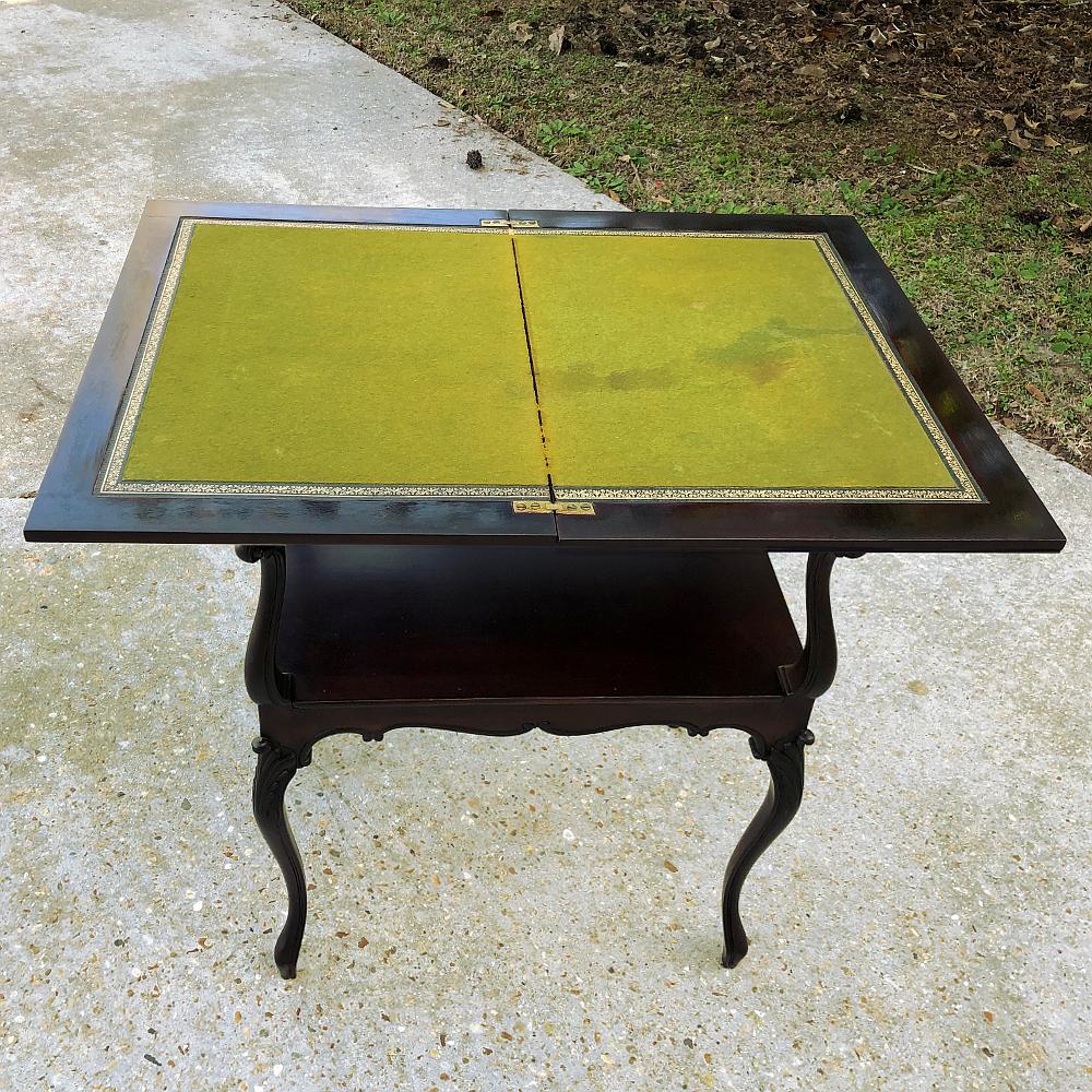 Antique French Mahogany FlipTop Game Table For Sale at 1stDibs