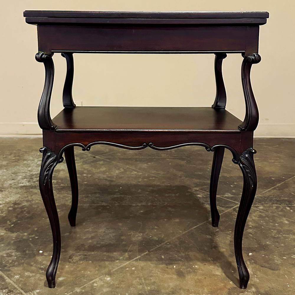 Antique French Mahogany Flip-Top Game Table For Sale 3