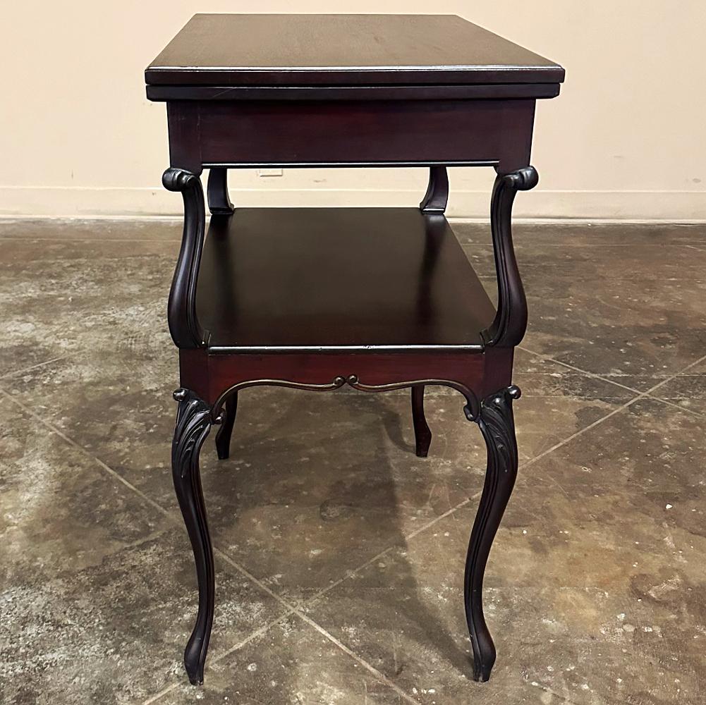 Antique French Mahogany Flip-Top Game Table For Sale 4