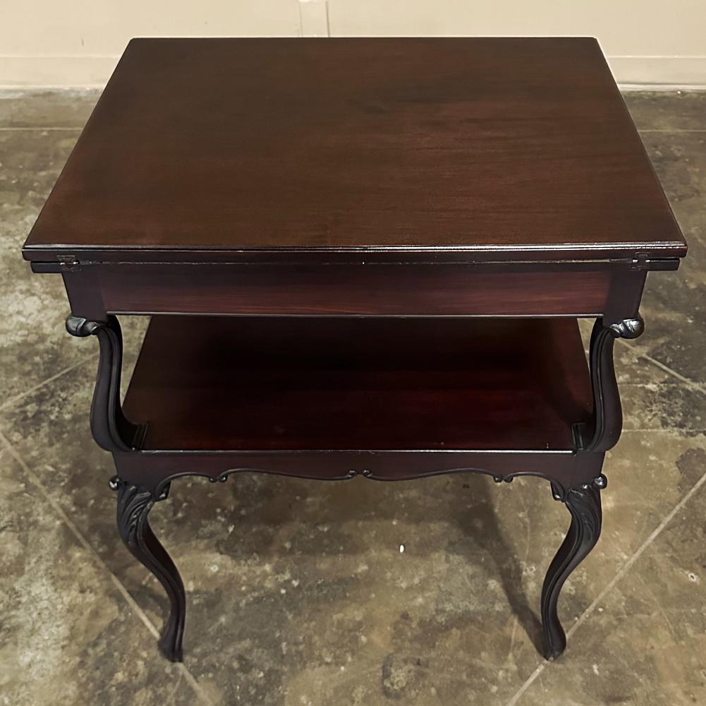 Antique French Mahogany Flip-Top Game Table For Sale 5