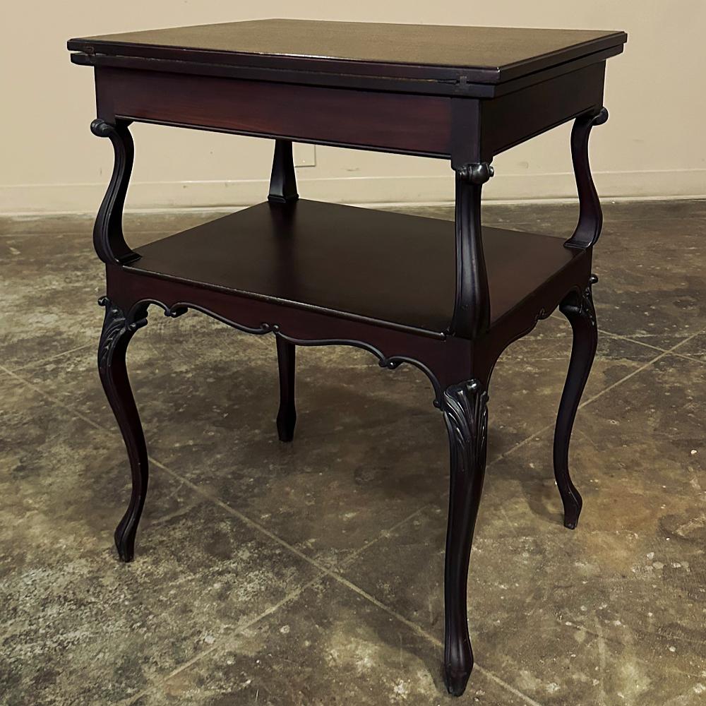 Louis XV Antique French Mahogany Flip-Top Game Table For Sale