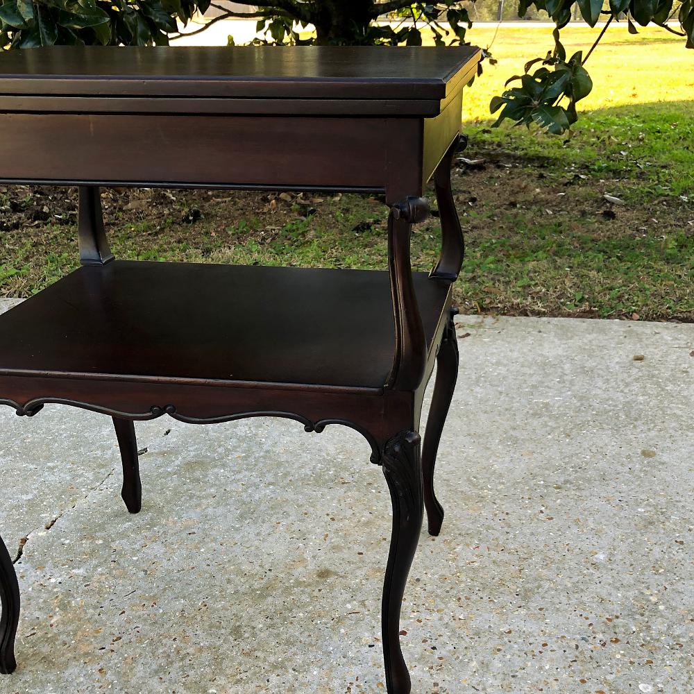 Antique French Mahogany FlipTop Game Table For Sale at 1stDibs