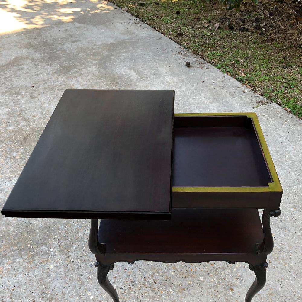 Antique French Mahogany FlipTop Game Table For Sale at 1stDibs