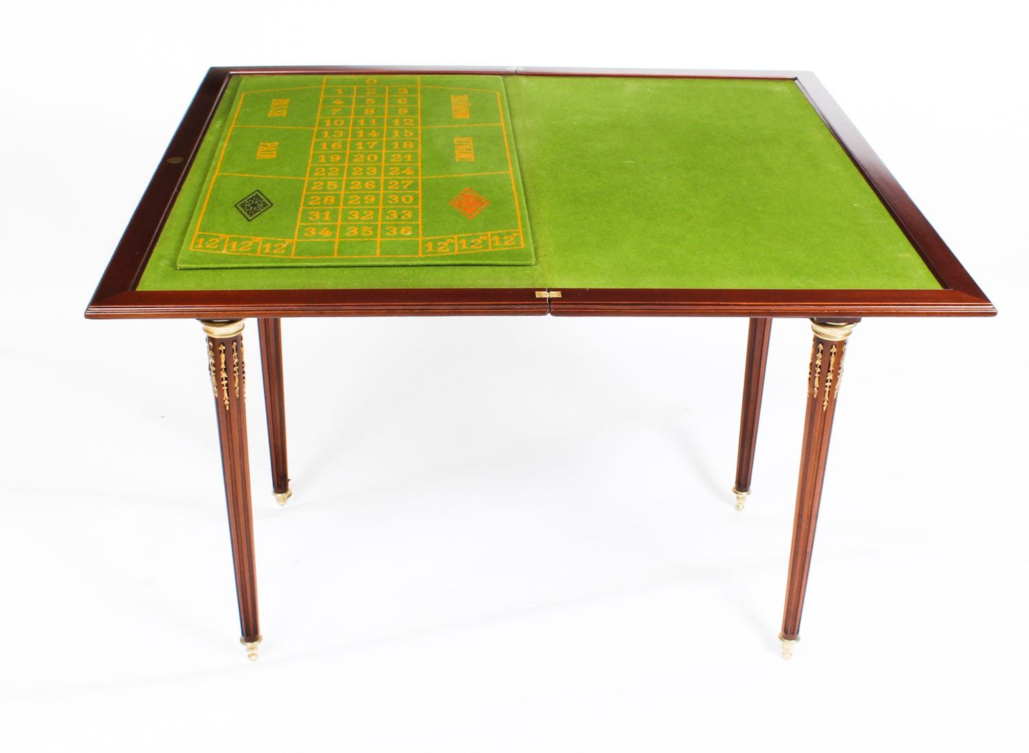 Antique French Mahogany Games Roulette Table 19th Century 4