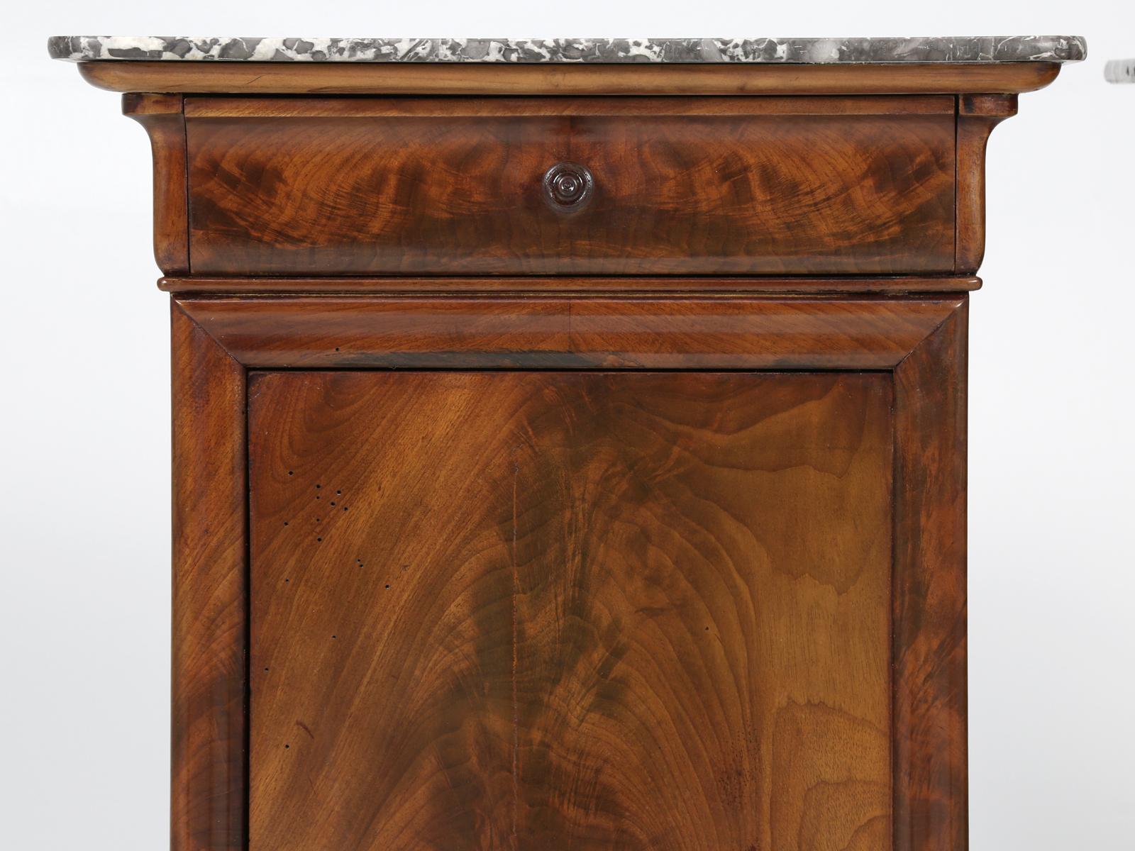Early 20th Century Antique French Mahogany, Louis Philippe Style Nightstands or End Tables
