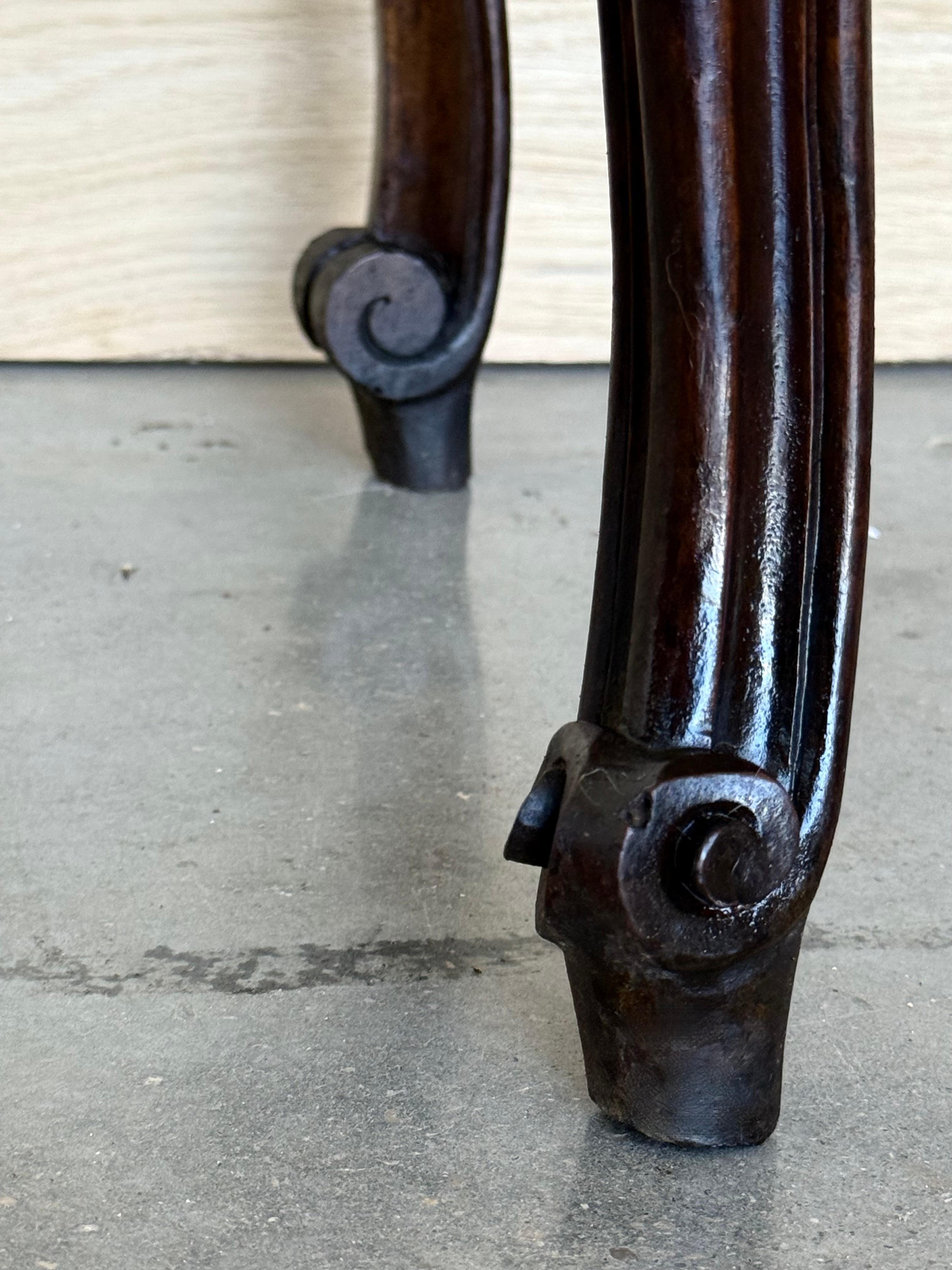 Antique French Mahogany Night Stands  or bedside tables with marble top , 1900 For Sale 5