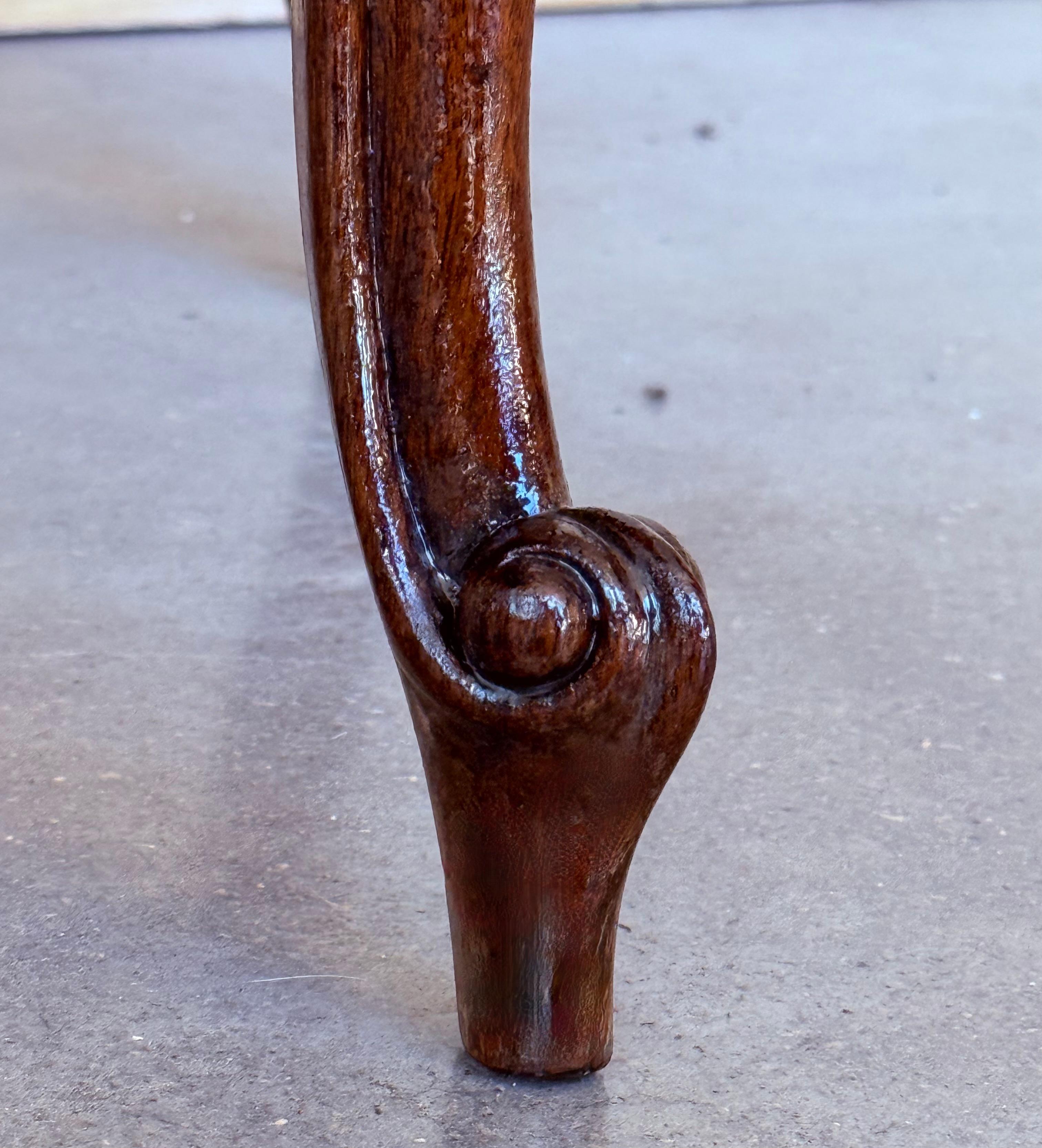 Antique French Mahogany Night Stands with marble top and crest, 1900 For Sale 10
