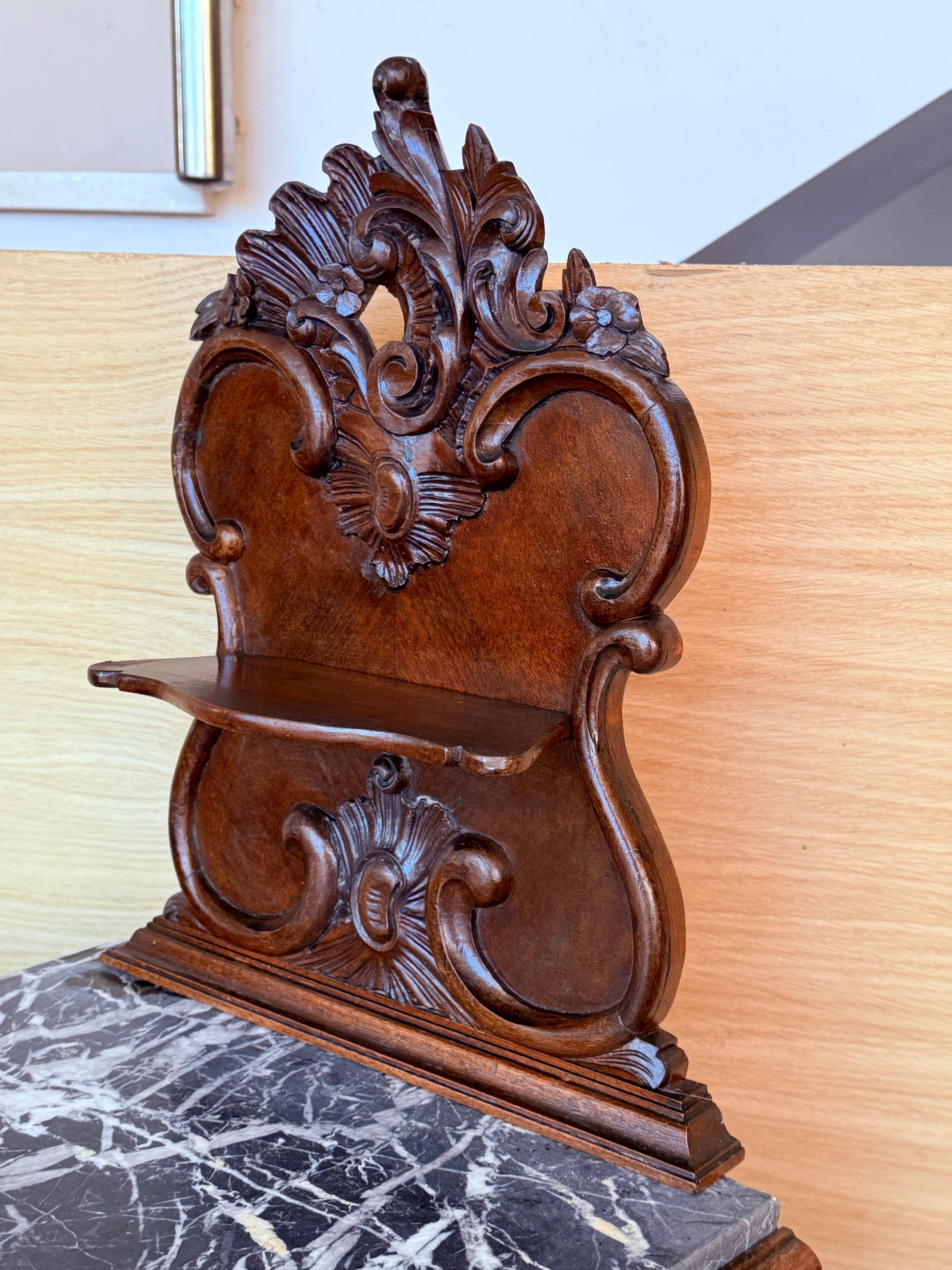 Antique French Mahogany Night Stands with marble top and crest, 1900 For Sale 1