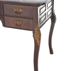 Antique French Mahogany & Ormolu Bureau Plat Writing Desk C1910
