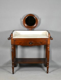 Antique French Mahogany Washstand Louis Philippe Style