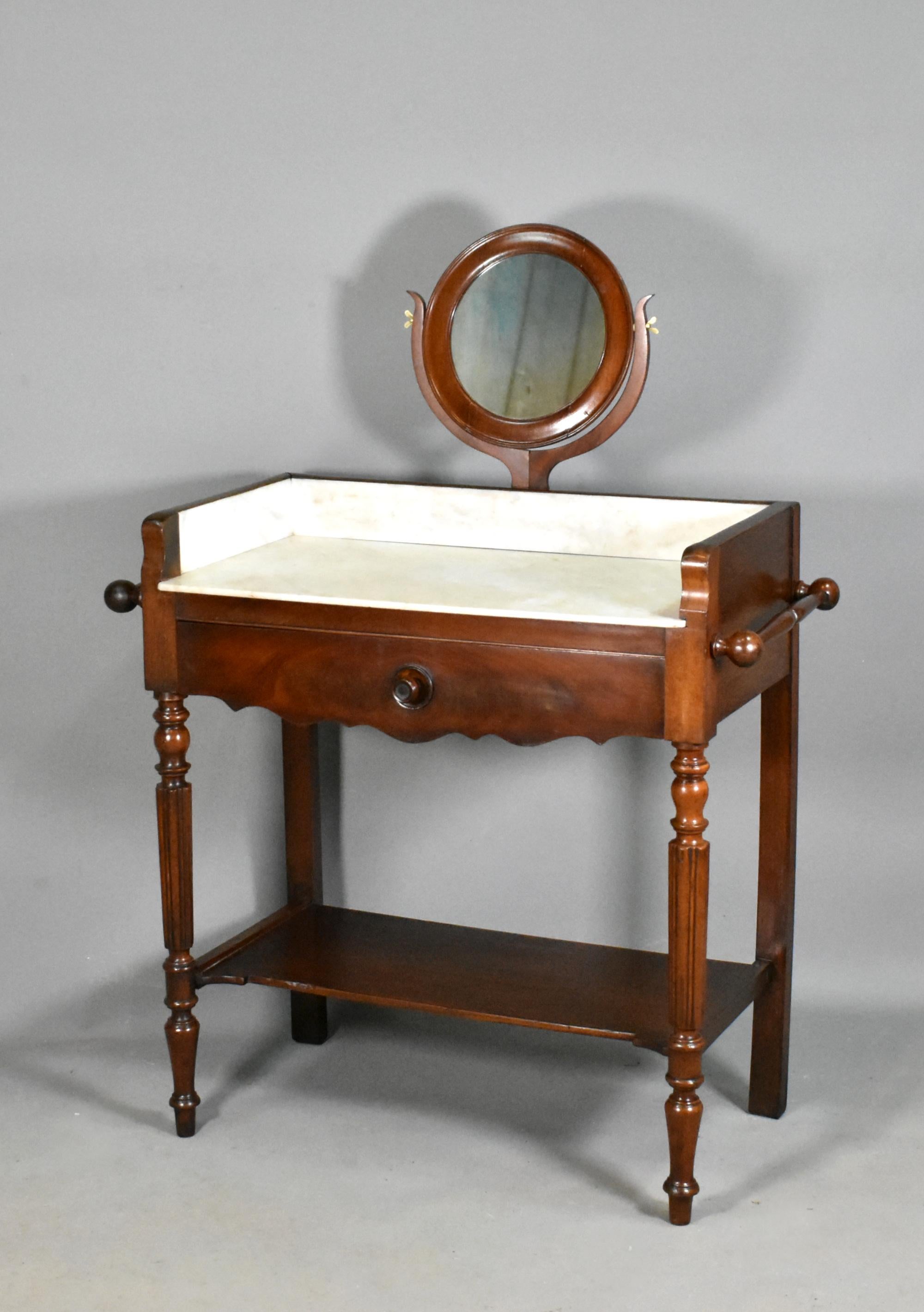 antique washstand with mirror