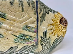 Antique French Majolica Asparagus Holder, circa 1900