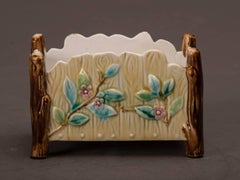 Antique French Majolica Barbotine Ware Cachepot, France, circa 1890