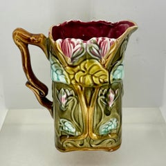 Antique French Majolica Pitcher by La Faïencerie d'Onnaing