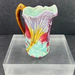 Antique French Majolica Pitcher by La Faïencerie d'Onnaing