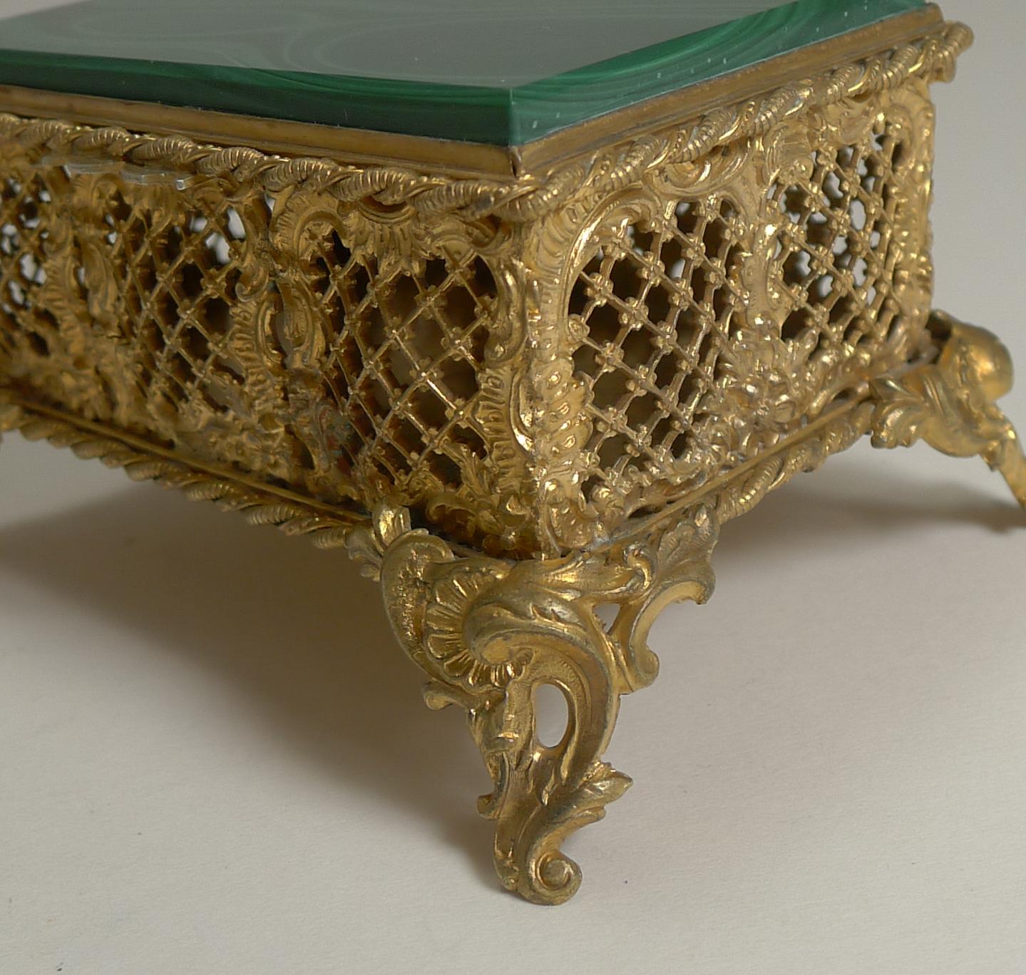 Antique French Malachite Box, circa 1890 In Good Condition In Bath, GB